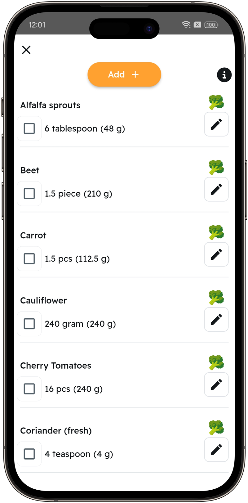Shopping list